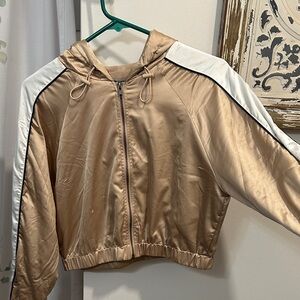 Women's Tan Hooded Jacket